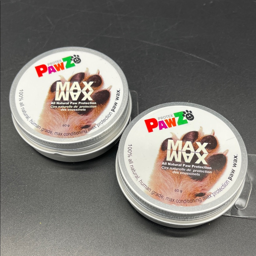 Brand New PAWZ - 2 cans - Max Wax Paw Protection - BENEFITS ANIMAL WELFARE